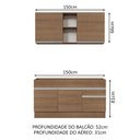 Ver imagem 3 de Cozinha Compacta Madesa Glamy 150002 com Armário e Balcão (Sem Tampo e Pia) Rustic Cor:Rustic