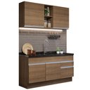 Ver imagem 2 de Cozinha Compacta Madesa Glamy 150002 com Armário e Balcão (Sem Tampo e Pia) Rustic Cor:Rustic