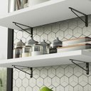 Ver imagem 4 de Kit 2 Prateleiras Suspensas para Cozinha Madesa 80 Cm com Mão Francesa - Branco