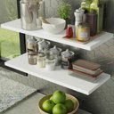 Ver imagem 5 de Kit 2 Prateleiras Suspensas para Cozinha Madesa 80 Cm com Mão Francesa - Branco