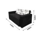 Ver imagem 4 de Sofá-Cama 2 Lugares Pratik 5000 Mamflex Preto/Cinza Floral Suede Amassado