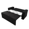 Sofá-Cama 2 Lugares Pratik 5000 Mamflex Preto/Cinza Floral Suede Amassado - 1