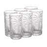Cj 6 Copos Altos de Vidro Palm Tree Transparente 360ml Wolff - 1
