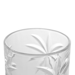 Cj 6 Copos Altos de Vidro Palm Tree Transparente 360ml Wolff - 3