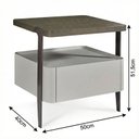 Ver imagem 2 de Mesa de Cabeceira Multifuncional Smart Clean: Carregador por Indução, Led Automático e Soft Close Ct