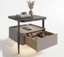Ver imagem 4 de Mesa de Cabeceira Multifuncional Smart Clean: Carregador por Indução, Led Automático e Soft Close Ct