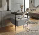 Ver imagem 5 de Mesa de Cabeceira Multifuncional Smart Clean: Carregador por Indução, Led Automático e Soft Close Ct
