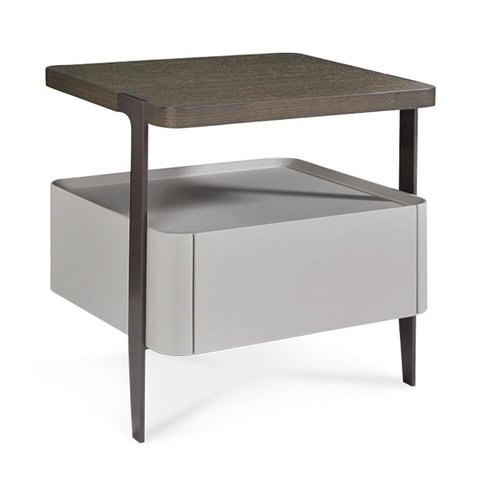 Mesa de Cabeceira Multifuncional Smart Clean: Carregador por Indução, Led Automático e Soft Close Ct