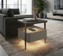 Ver imagem 3 de Mesa de Cabeceira Multifuncional Smart Clean: Carregador por Indução, Led Automático e Soft Close Ct