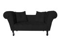 Ver imagem 2 de Namoradeira Recamier Sofá Decorativo 02 Lugares Dubai Corano Preto - Lm Decor