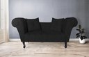 Ver imagem 1 de Namoradeira Recamier Sofá Decorativo 02 Lugares Dubai Corano Preto - Lm Decor