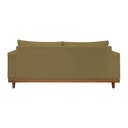 Ver imagem 5 de Kit 1 Poltrona Living + Sofá 3 Lugares Madeira Tecido Suede Cor:capuccino