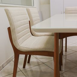 Sala de Jantar Completa com 6 Cadeiras Madeira Maciça 1,80x0,90 Metros - Petra - Art Salas - 4