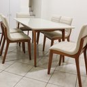 Ver imagem 3 de Sala de Jantar Completa com 6 Cadeiras Madeira Maciça 1,80x0,90 Metros - Petra - Art Salas