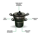 Ver imagem 4 de Cuscuzeiro Escorredor Multiuso Craqueado Alimentos a Vapor