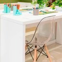 Ver imagem 3 de Cadeira Eiffel em Acrílico com Pés de Madeira Rf3027 Mozaic