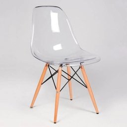 Cadeira Eiffel em Acrílico com Pés de Madeira Rf3027 Mozaic - 2