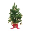 Ver imagem 1 de Árvore de Natal Decorada Verde 45cm com 36 Enfeites Dourados | Natal Encantado Formosinha