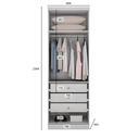 Ver imagem 4 de Modulado Completo Casal 6 Portas 6 Gavetas - Rizon-Branco - Móveis Novo Horizonte
