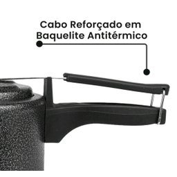 Panela de Pressão 2,5 Litros Alumínio Pintura Eletrostática - Grafite - 4