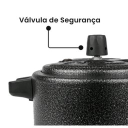 Panela de Pressão 2,5 Litros Alumínio Pintura Eletrostática - Grafite - 3
