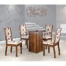 Conjunto Sala Jantar Mesa Vitória 4 Cadeiras Capri Sonetto Móveis - 1