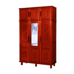 Guarda-Roupa Solteiro 1 Espelho 6 Portas e Cabideiros  - 3