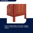 Ver mais imagens de Guarda-Roupa Solteiro 1 Espelho 6 Portas e Cabideiros Marrom/Mel