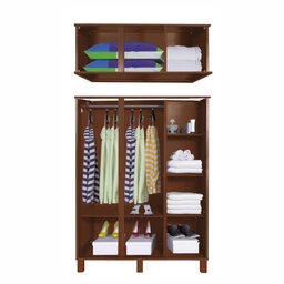 Guarda-Roupa Solteiro 1 Espelho 6 Portas e Cabideiros  - 2