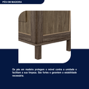 Ver mais imagens de Guarda-Roupa Solteiro 1 Espelho 6 Portas e Cabideiros Marrom/Imbuia