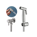 Ver imagem 1 de Ducha Higiênica 1/4 Volta Luxo Prata Gatilho Inoxidável 304 - Brinovar