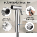 Ver imagem 4 de Ducha Higiênica 1/4 Volta Luxo Prata Gatilho Inoxidável 304 - Brinovar
