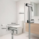 Ver imagem 5 de Ducha Higiênica 1/4 Volta Luxo Prata Gatilho Inoxidável 304 - Brinovar