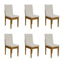 Ver imagem 2 de Kit 6 Cadeiras de Jantar Dakota Madeira Maciça Estofadas Cerejeira