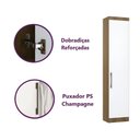 Ver imagem 4 de Guarda Roupa Dormitório Modulado Paris Módulo Sapateira 50 cm - Luciane 335:Avelã e Branco