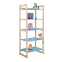 Ver imagem 2 de Estante Infantil Alta para Livros e Brinquedos Diversos 64x150cm Colorê Azul