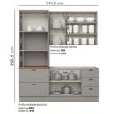 Ver imagem 4 de Cozinha Modulada 3 Pecas 120cm Ce759 Americana Cinza Nature Henn