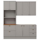 Ver imagem 1 de Cozinha Modulada 3 Pecas 120cm Ce759 Americana Cinza Nature Henn