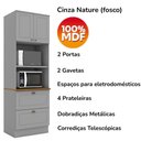 Ver imagem 5 de Cozinha Modulada 3 Pecas 120cm Ce759 Americana Cinza Nature Henn