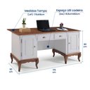 Ver imagem 7 de Escrivaninha de Madeira Hannover com 2 Portas e 2 Gavetas com Tampo Estendido 60813te