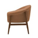 Ver imagem 4 de Poltrona Decorativa Yumi Base Madeira Braço Esquerdo Bouclé Terracota - Nexta Casa