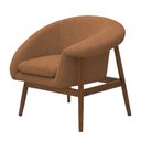 Ver imagem 1 de Poltrona Decorativa Yumi Base Madeira Braço Esquerdo Bouclé Terracota - Nexta Casa