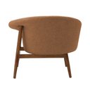 Ver imagem 5 de Poltrona Decorativa Yumi Base Madeira Braço Esquerdo Bouclé Terracota - Nexta Casa
