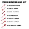 Kit Conjunto 07 Peças de Talheres Silicone Vermelho Utensilio para Cozinha - 2