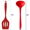 Kit Conjunto 07 Peças de Talheres Silicone Vermelho Utensilio para Cozinha - 4