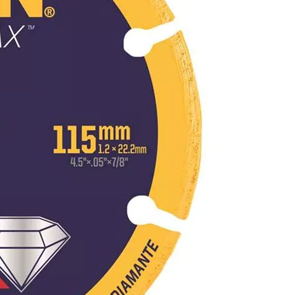 Disco de Corte Diamantado 115mm Profissional MetalMax Irwin - 5