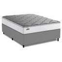 Ver imagem 1 de Cama Box Casal Real Max Force Softgel 138x188x65cm - Suporta até 200 kg por Pessoa Branco / Cinza