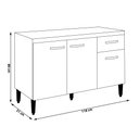 Ver imagem 5 de Balcão de Cozinha Elsa para Pia de 120cm Branco - Montanaris Decor Md Montanaris Decor