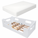 Ver imagem 3 de Cama Infantil Juvenil Branca com Colchão para Crianças Menina Menino Bebe