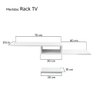 Rack TV Nicho Suspenso para Quarto Sala Branco 110cm - 3